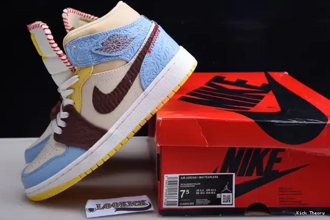 Kick Theory Jordan Chateau x Maison Air CU2803-200 1 Mid Rouge Fearless SE 0607